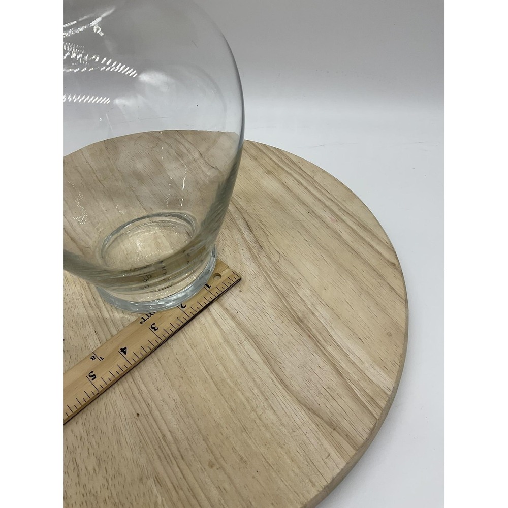 Clear Glass Flower Vase Bulb Shape Large Centerpiece Tabletop Decor Home - Picture 7 of 8